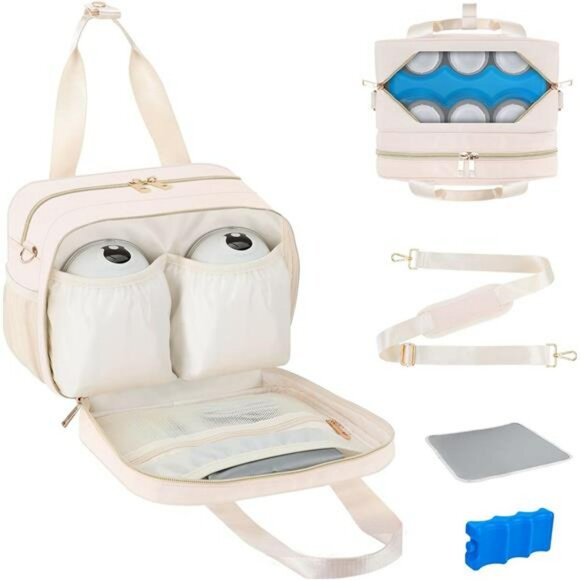 Breastmilk Cooler Bag with Ice Pack Insulated Baby Bottle Pump Carrier - Picture 1 of 7